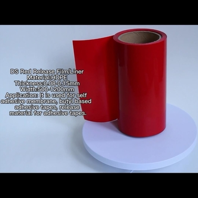 اللون الأحمر HDPE الإصدار فيلم HDPE سيليكون المغلفة بطانة الإصدار لأشرطة الرغوة