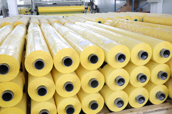 فيلم لف HDPE أصفر 70um للأبعاد للقطن CP770