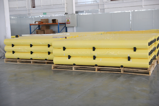 فيلم لف HDPE أصفر 70um للأبعاد للقطن CP770