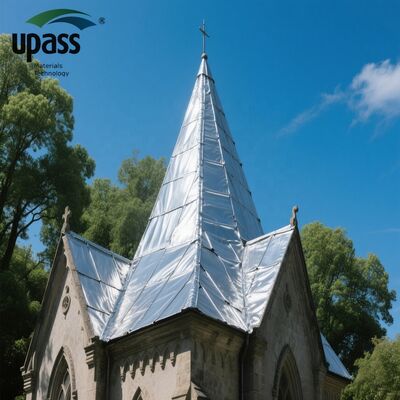 فيلم رقائق الألومنيوم عالي الجودة المقاوم للعوامل الجوية ذاتي اللصق غشاء عازل للماء دعم إصلاح السقف قطع بلاستيكي