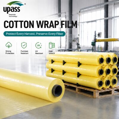 فيلم لف القطن HDPE مقاوم للأشعة فوق البنفسجية للتخزين في الهواء الطلق (6-18 شهرا في أستراليا والبرازيل)